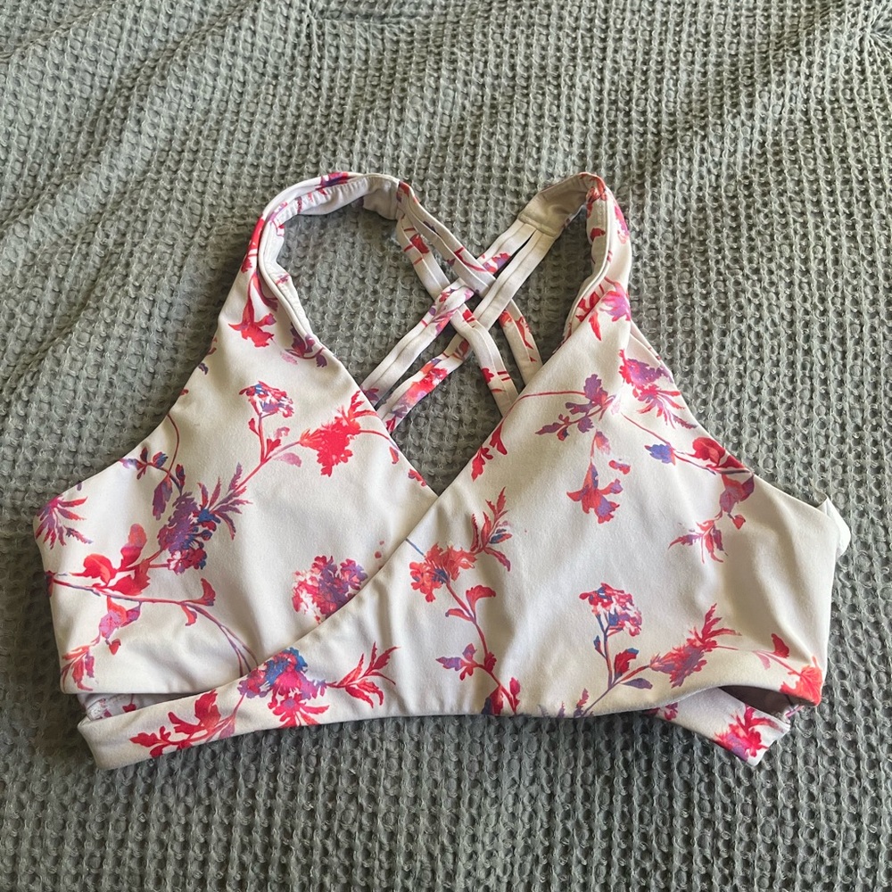 Fabletic Floral Cross-Back Sports Bra